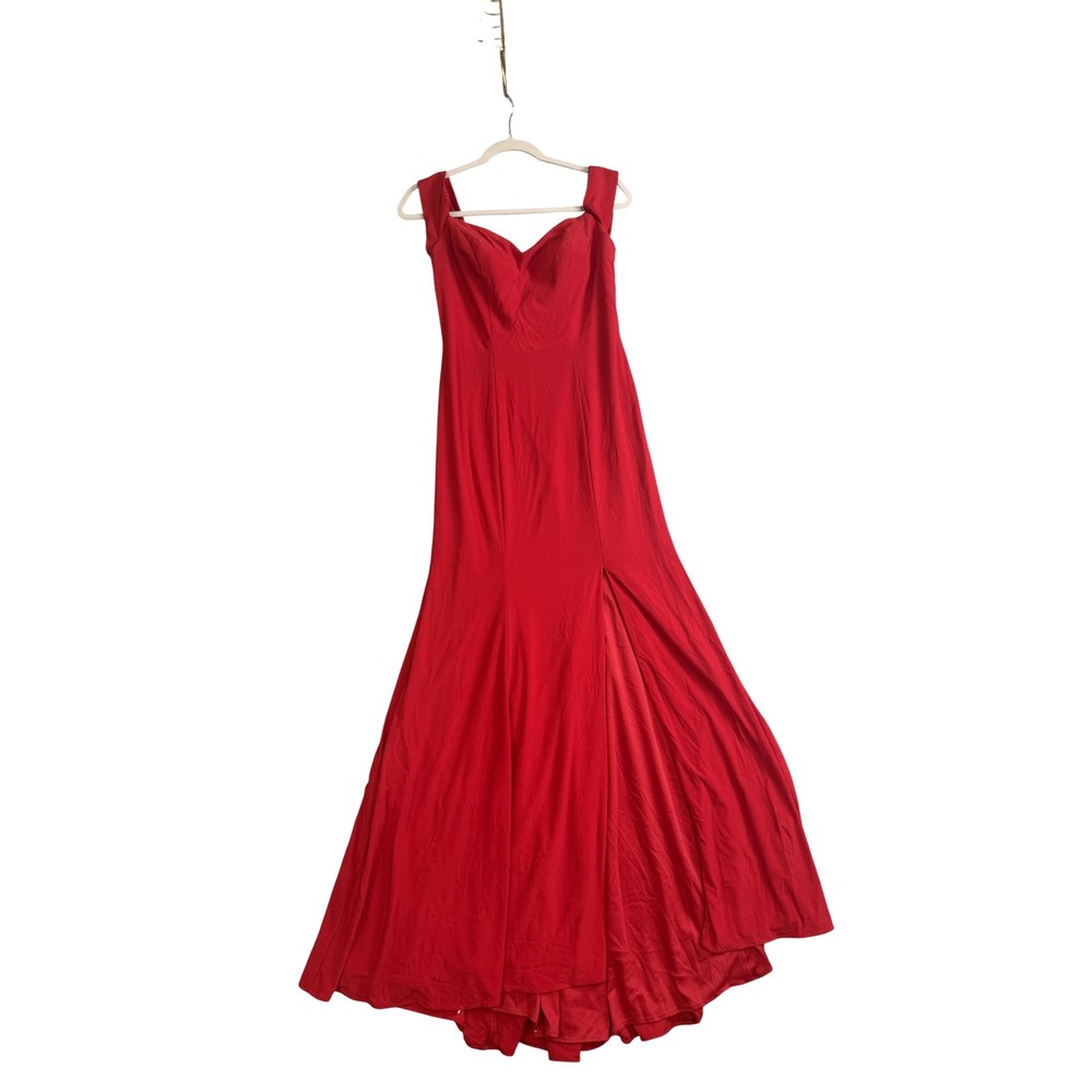 Dave & Johnny Dress Juniors 5/6 Red Sweetheart Flare Maxi Formal Evening Gown